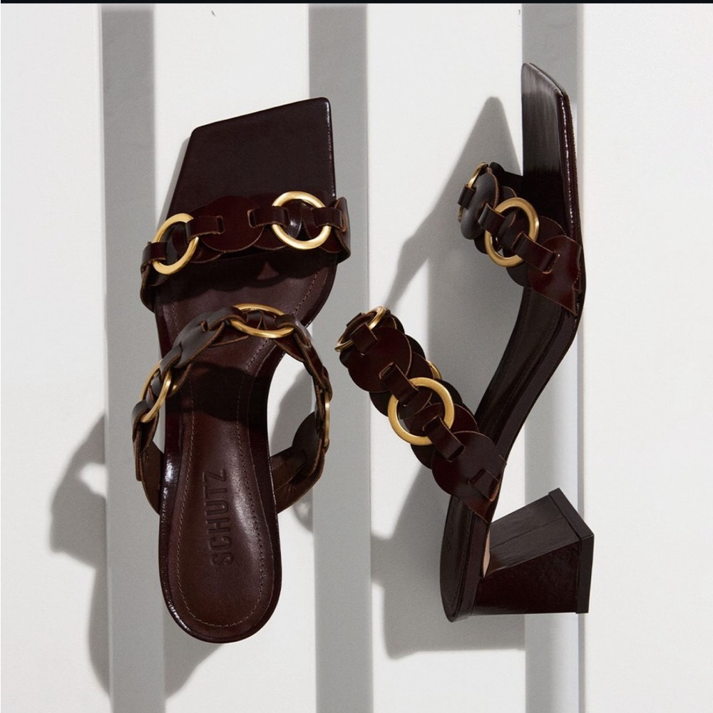 Schutz Selina Mule Sandal in Brown